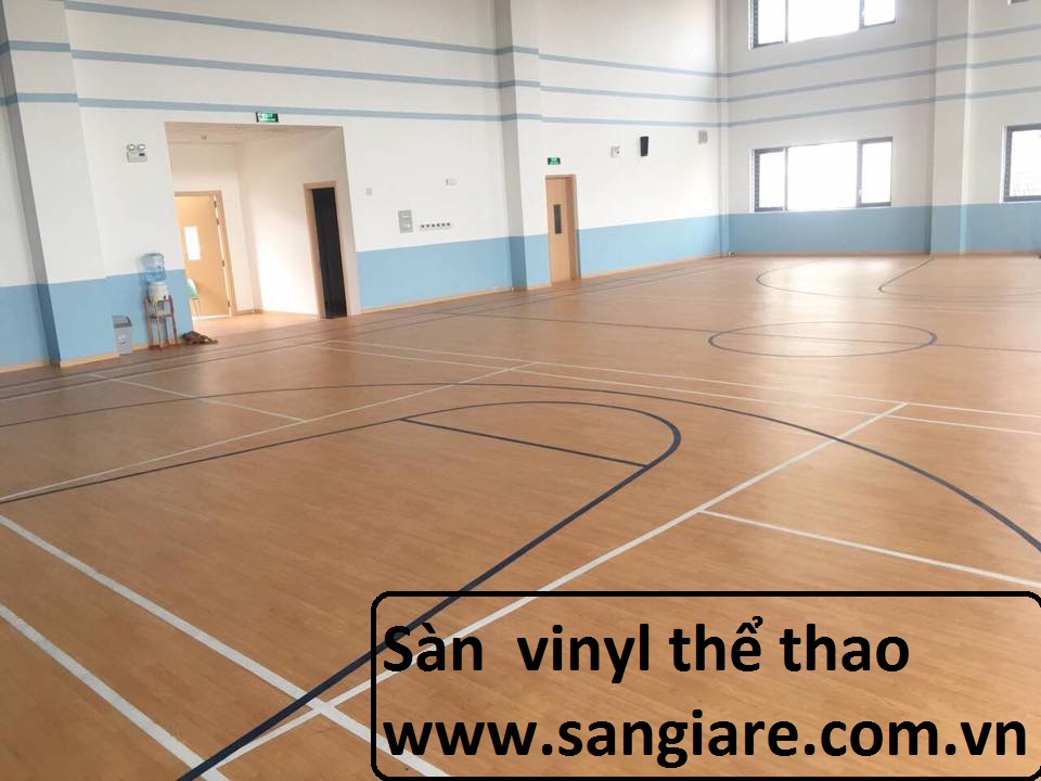 sàn vinyl sân bóng rổ